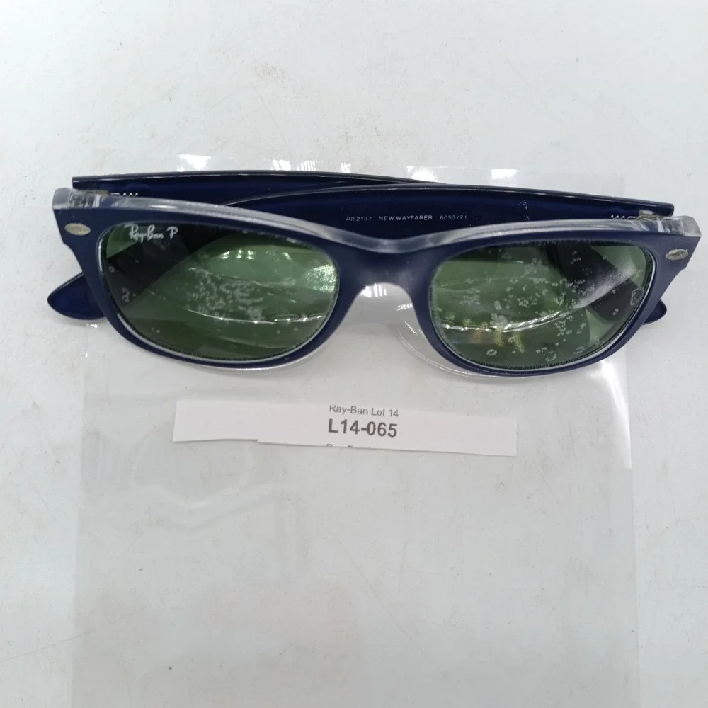 Ray-Ban New Wayfarer RB2132 6053/71 Navy Blue Green 55-18-145 Frames Only 65